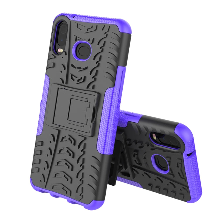 Tire Texture TPU+PC Shockproof Case for Galaxy A6s, with Holder