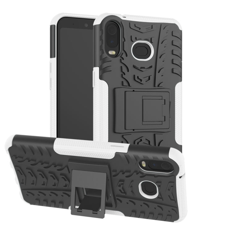 Tire Texture TPU+PC Shockproof Case for Galaxy A6s, with Holder