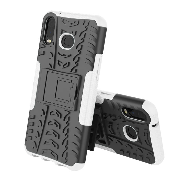 Tire Texture TPU+PC Shockproof Case for Galaxy A6s, with Holder