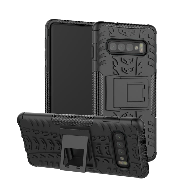 Tire Texture TPU+PC Shockproof Case for Galaxy S10, with Holder