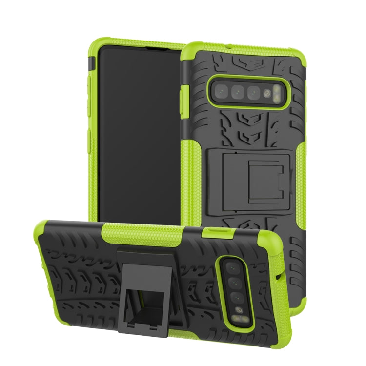 Tire Texture TPU+PC Shockproof Case for Galaxy S10, with Holder