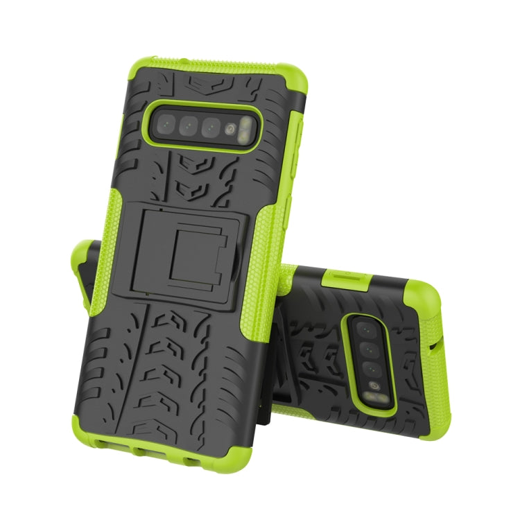 Tire Texture TPU+PC Shockproof Case for Galaxy S10, with Holder