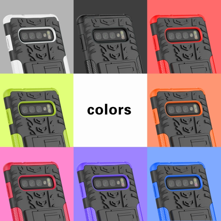 Tire Texture TPU+PC Shockproof Case for Galaxy S10, with Holder