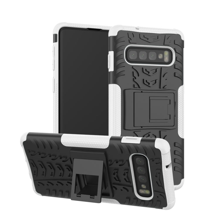 Tire Texture TPU+PC Shockproof Case for Galaxy S10, with Holder