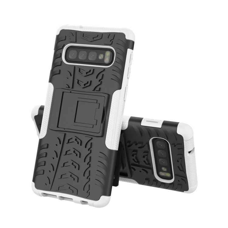 Tire Texture TPU+PC Shockproof Case for Galaxy S10, with Holder