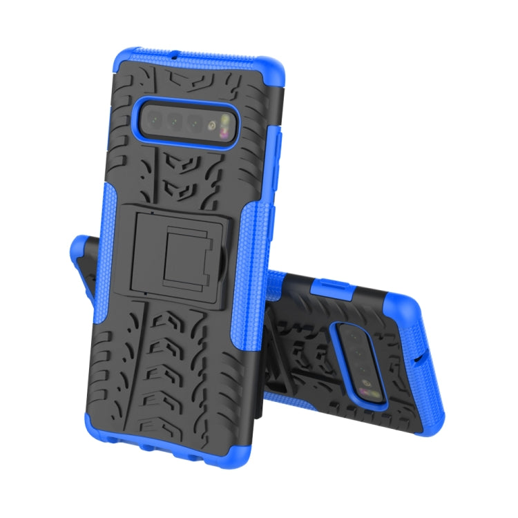Tire Texture TPU+PC Shockproof Case for Galaxy S10+, with Holder