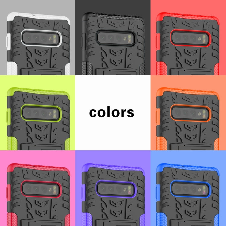Tire Texture TPU+PC Shockproof Case for Galaxy S10+, with Holder