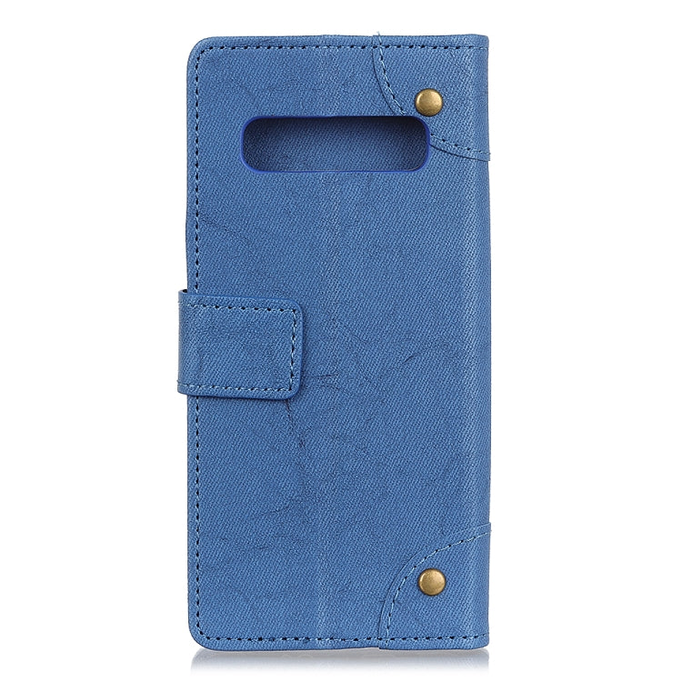 Copper Buckle Retro Crazy Horse Texture Horizontal Flip Leather Case for Galaxy S10 5G, with Holder & Card Slots & Wallet