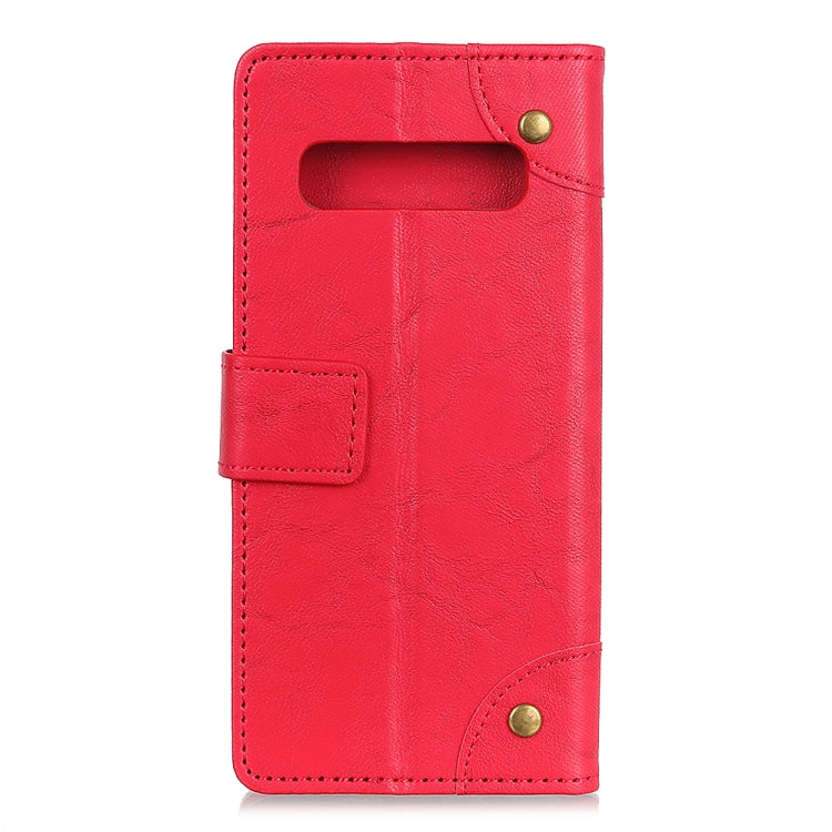 Copper Buckle Retro Crazy Horse Texture Horizontal Flip Leather Case for Galaxy S10 5G, with Holder & Card Slots & Wallet