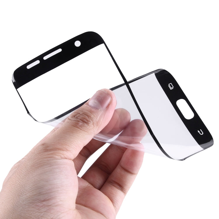 For Galaxy S7 Edge / G935 Ultrathin Colorized Silk-screen TPU Full Screen Protector Film(Black)