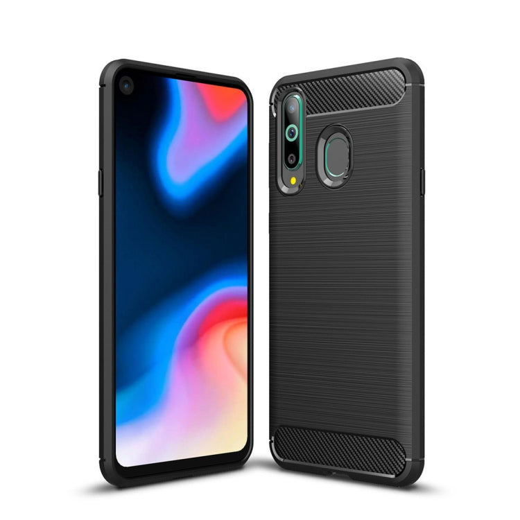 Brushed Texture Carbon Fiber TPU Case for Galaxy A8s