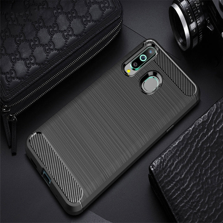 Brushed Texture Carbon Fiber TPU Case for Galaxy A8s