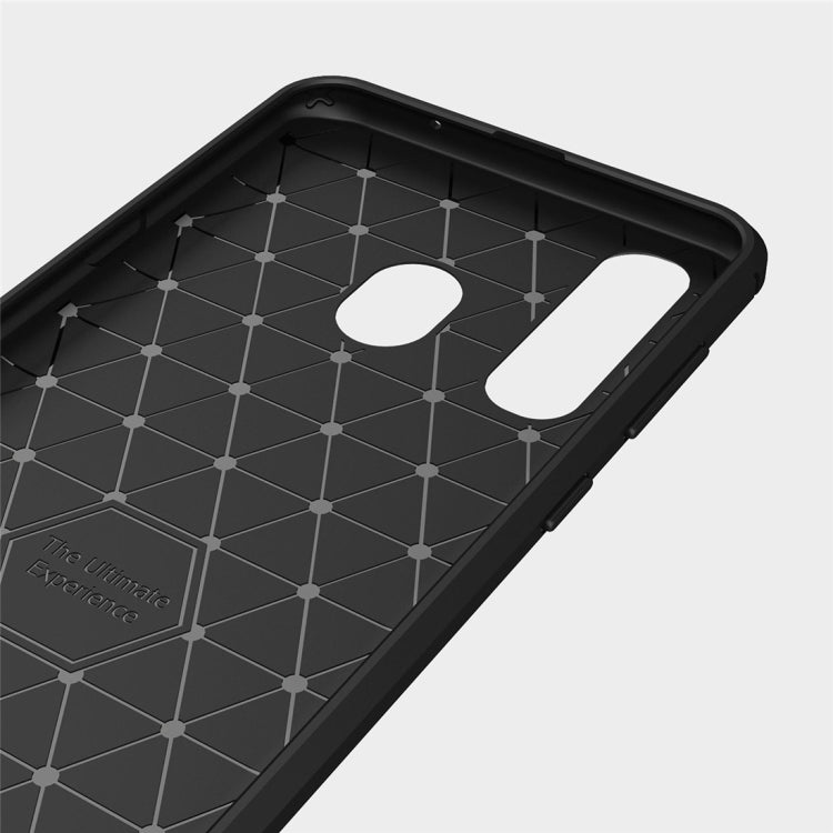 Brushed Texture Carbon Fiber TPU Case for Galaxy A8s