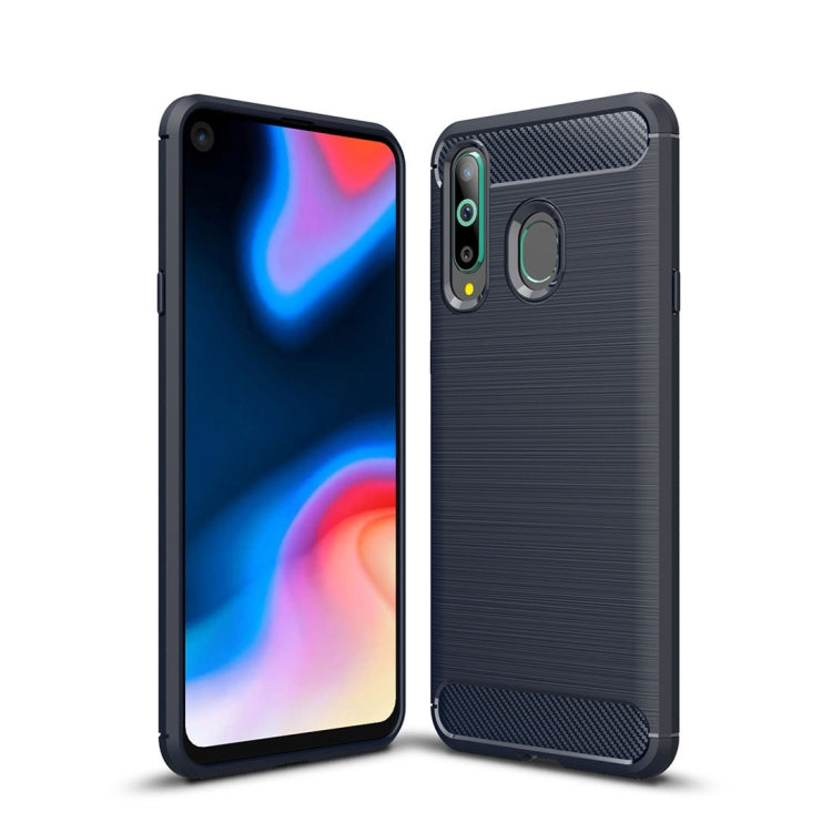 Brushed Texture Carbon Fiber TPU Case for Galaxy A8s