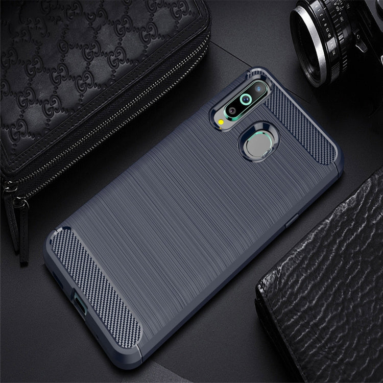 Brushed Texture Carbon Fiber TPU Case for Galaxy A8s