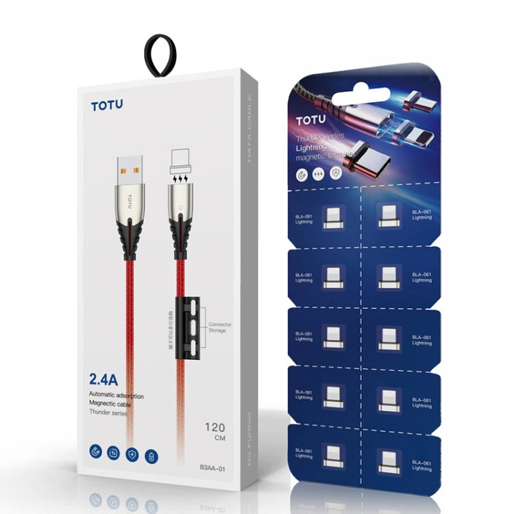 TOTUDESIGN BTA-029 Thunder Series Type-C / USB-C Automatic Adsorption Magnectic Charging Cable, Length: 1.2m