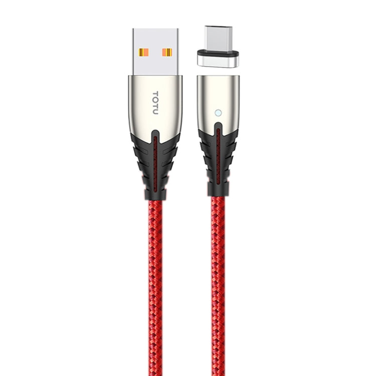 TOTUDESIGN BMA-027 Thunder Series Micro USB Automatic Adsorption Magnectic Charging Cable, Length: 1.2m (Red)