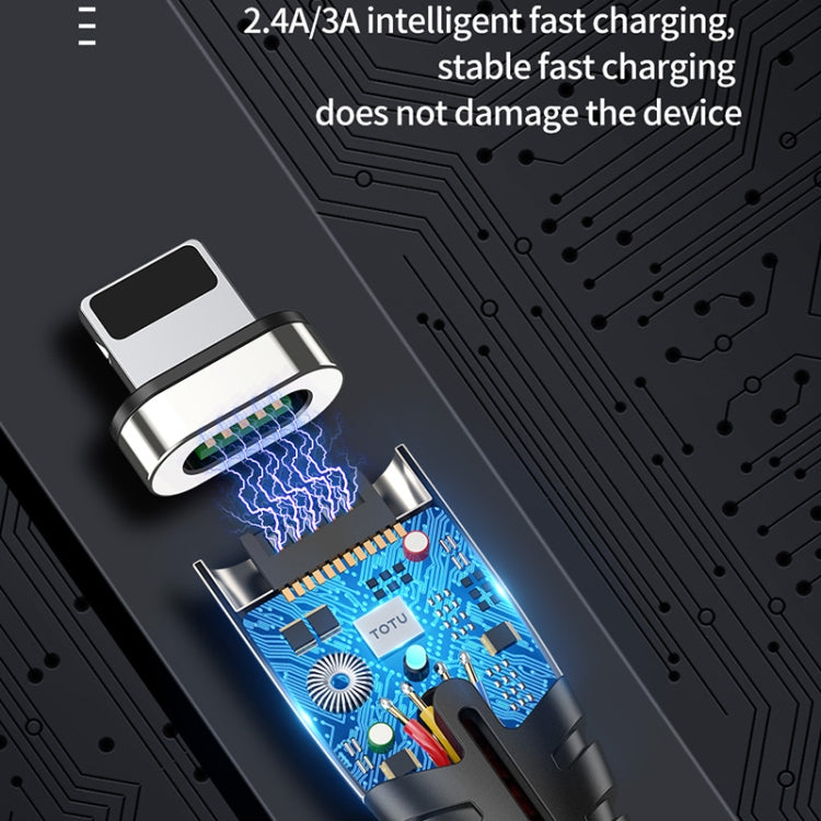 TOTUDESIGN BMA-027 Thunder Series Micro USB Automatic Adsorption Magnectic Charging Cable, Length: 1.2m (Red)