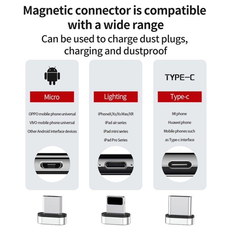 TOTUDESIGN BMA-027 Thunder Series Micro USB Automatic Adsorption Magnectic Charging Cable, Length: 1.2m (Red)