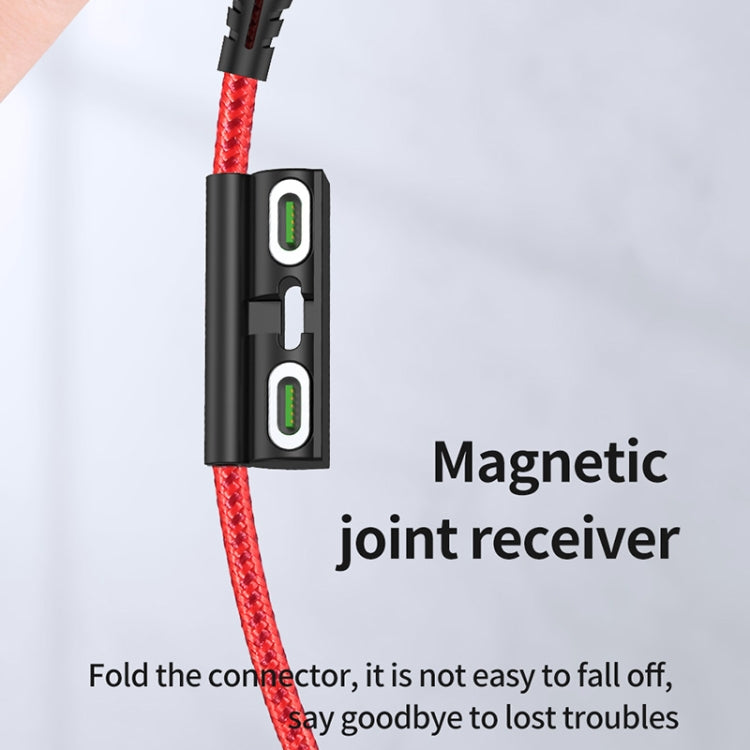 TOTUDESIGN BMA-027 Thunder Series Micro USB Automatic Adsorption Magnectic Charging Cable, Length: 1.2m (Red)