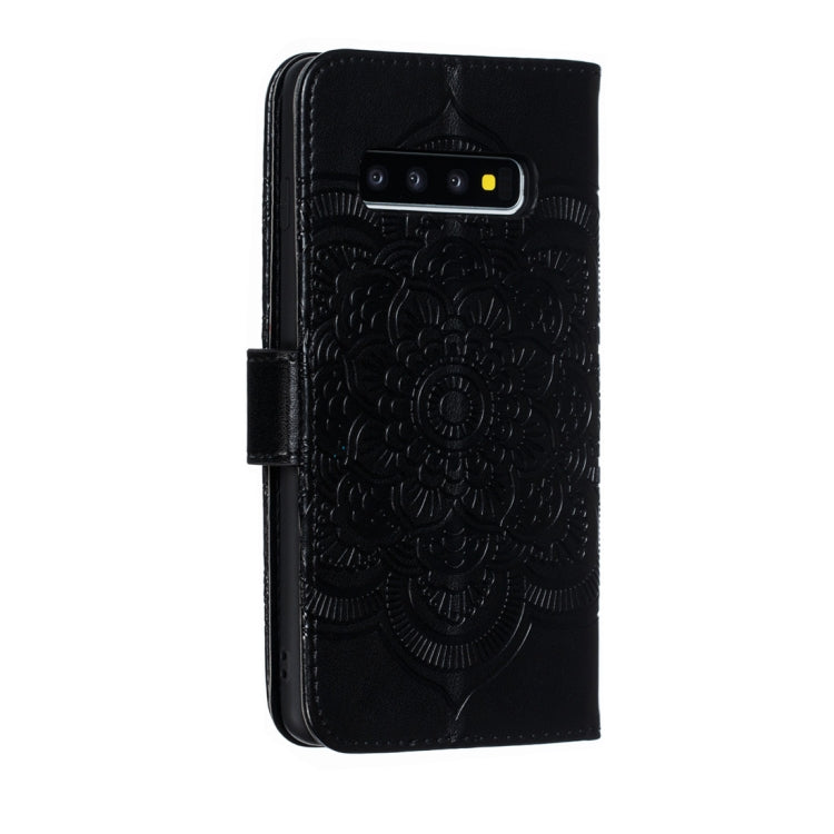 Mandala Embossing Pattern Horizontal Flip Leather Case for Galaxy S10+, with Holder & Card Slots & Wallet & Photo Frame