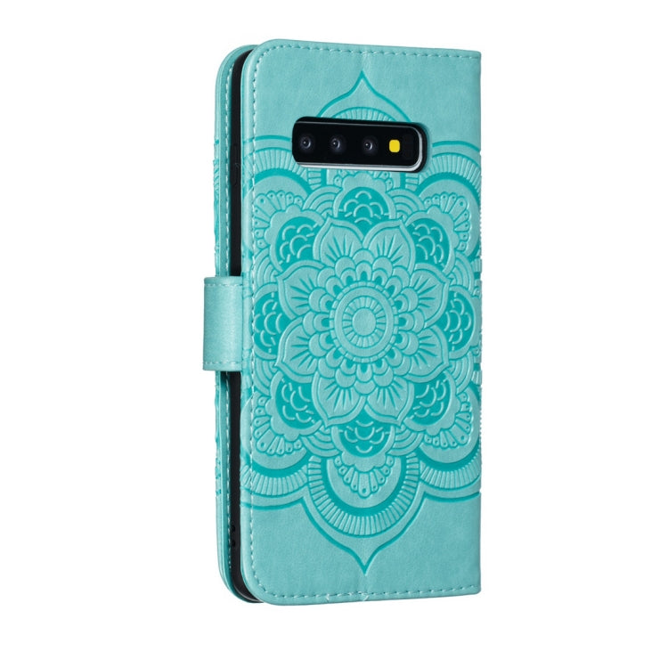 Mandala Embossing Pattern Horizontal Flip Leather Case for Galaxy S10+, with Holder & Card Slots & Wallet & Photo Frame