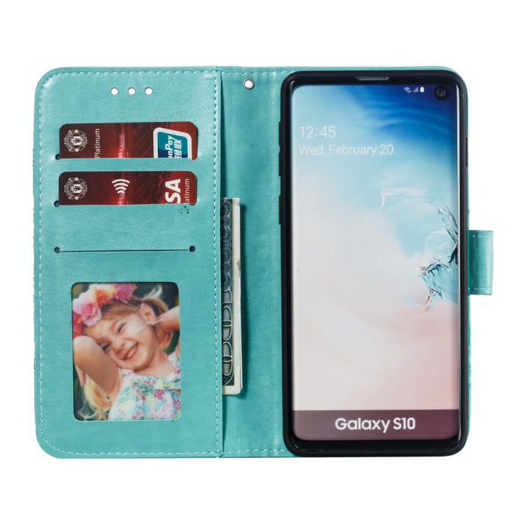 Mandala Embossing Pattern Horizontal Flip Leather Case for Galaxy S10+, with Holder & Card Slots & Wallet & Photo Frame