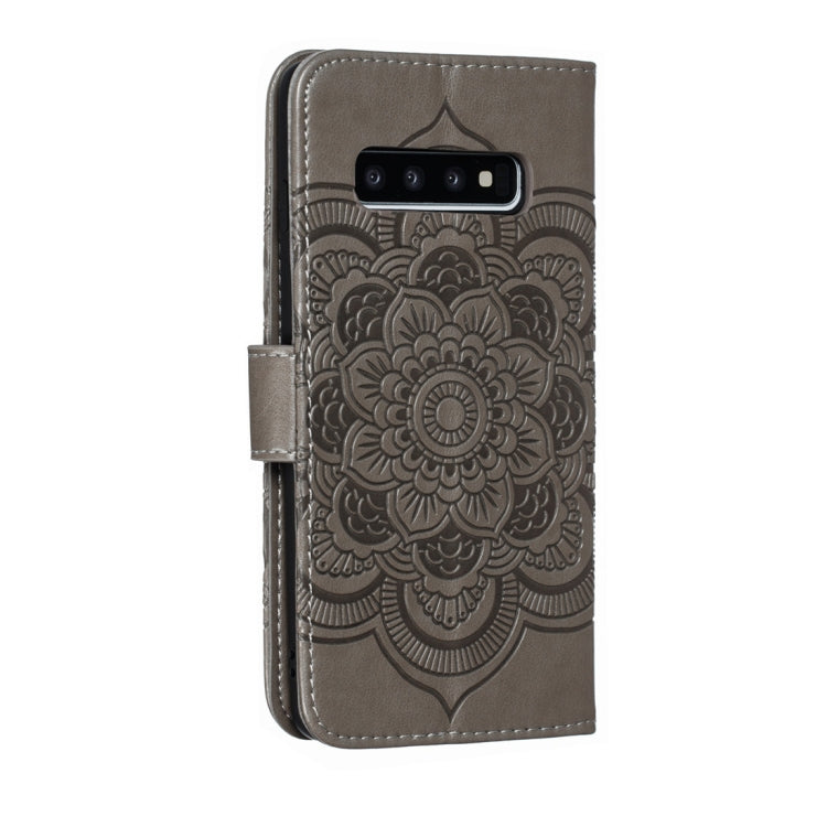 Mandala Embossing Pattern Horizontal Flip Leather Case for Galaxy S10+, with Holder & Card Slots & Wallet & Photo Frame