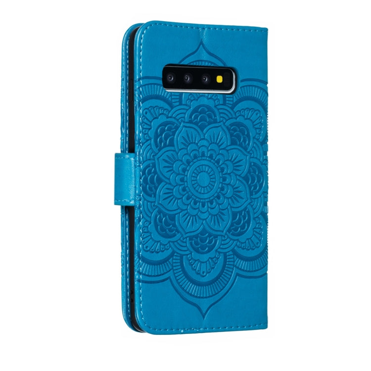 Mandala Embossing Pattern Horizontal Flip Leather Case for Galaxy S10+, with Holder & Card Slots & Wallet & Photo Frame