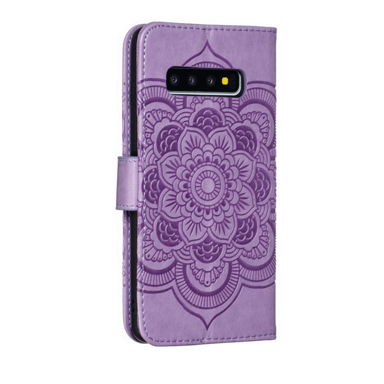 Mandala Embossing Pattern Horizontal Flip Leather Case for Galaxy S10+, with Holder & Card Slots & Wallet & Photo Frame