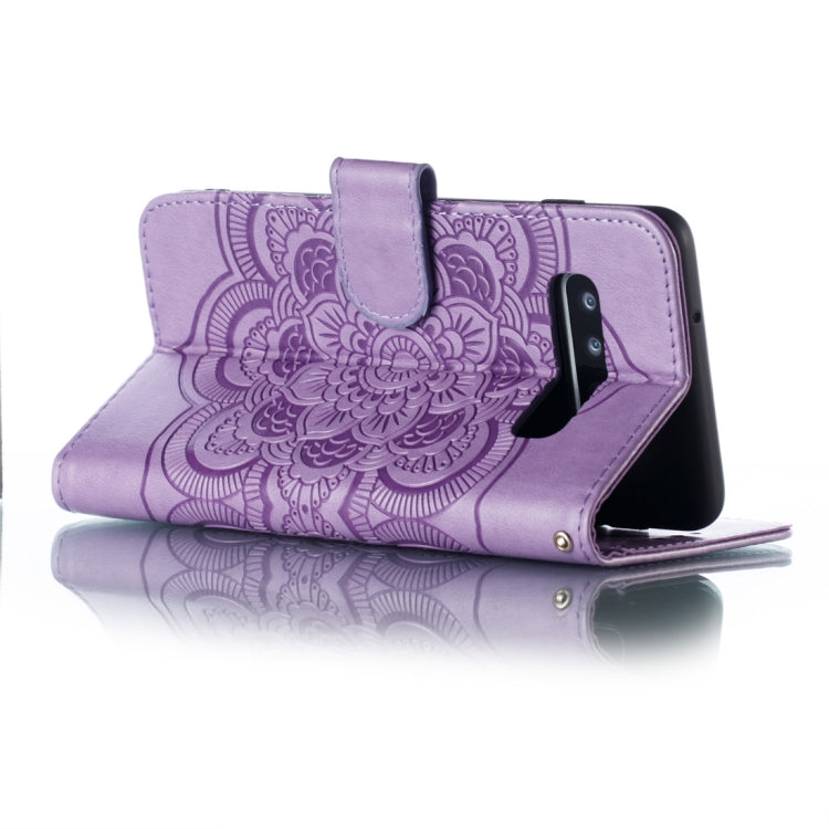 Mandala Embossing Pattern Horizontal Flip Leather Case for Galaxy S10+, with Holder & Card Slots & Wallet & Photo Frame