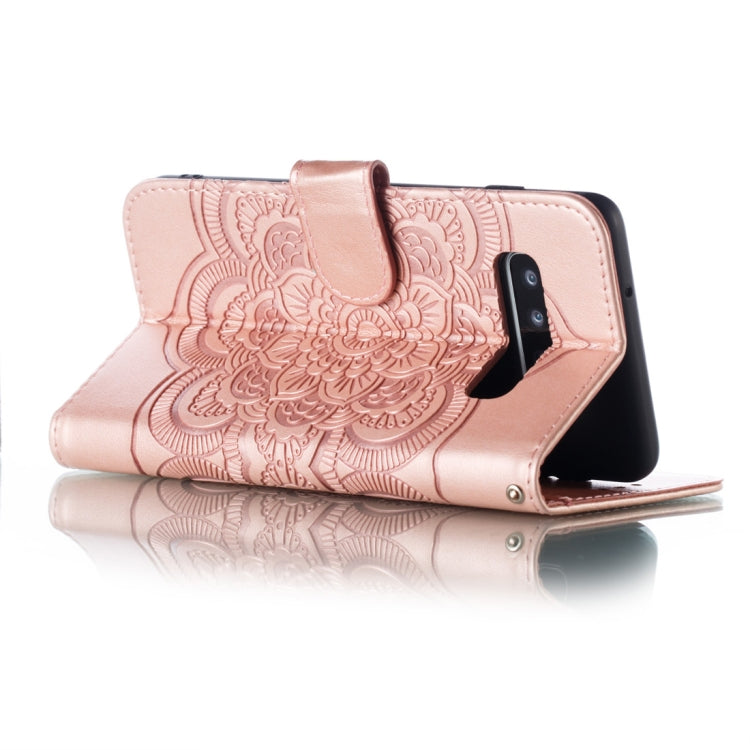 Mandala Embossing Pattern Horizontal Flip Leather Case for Galaxy S10+, with Holder & Card Slots & Wallet & Photo Frame