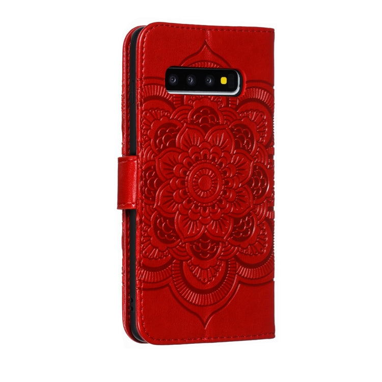 Mandala Embossing Pattern Horizontal Flip Leather Case for Galaxy S10+, with Holder & Card Slots & Wallet & Photo Frame
