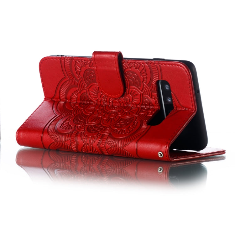 Mandala Embossing Pattern Horizontal Flip Leather Case for Galaxy S10+, with Holder & Card Slots & Wallet & Photo Frame