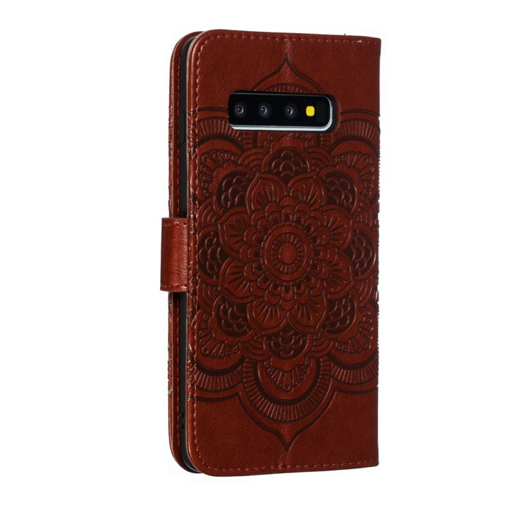 Mandala Embossing Pattern Horizontal Flip Leather Case for Galaxy S10+, with Holder & Card Slots & Wallet & Photo Frame
