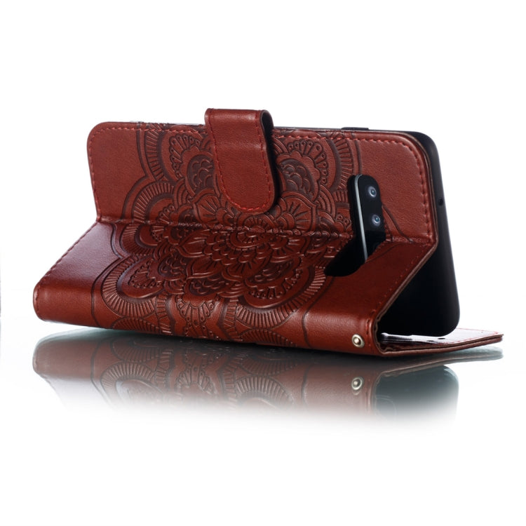 Mandala Embossing Pattern Horizontal Flip Leather Case for Galaxy S10+, with Holder & Card Slots & Wallet & Photo Frame