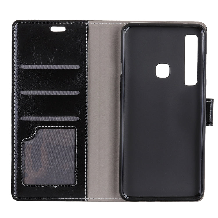 Retro Crazy Horse Texture Horizontal Flip Leather Case for Galaxy A9 (2018) / A9s, with Card Slots & Holder & Photo Frame