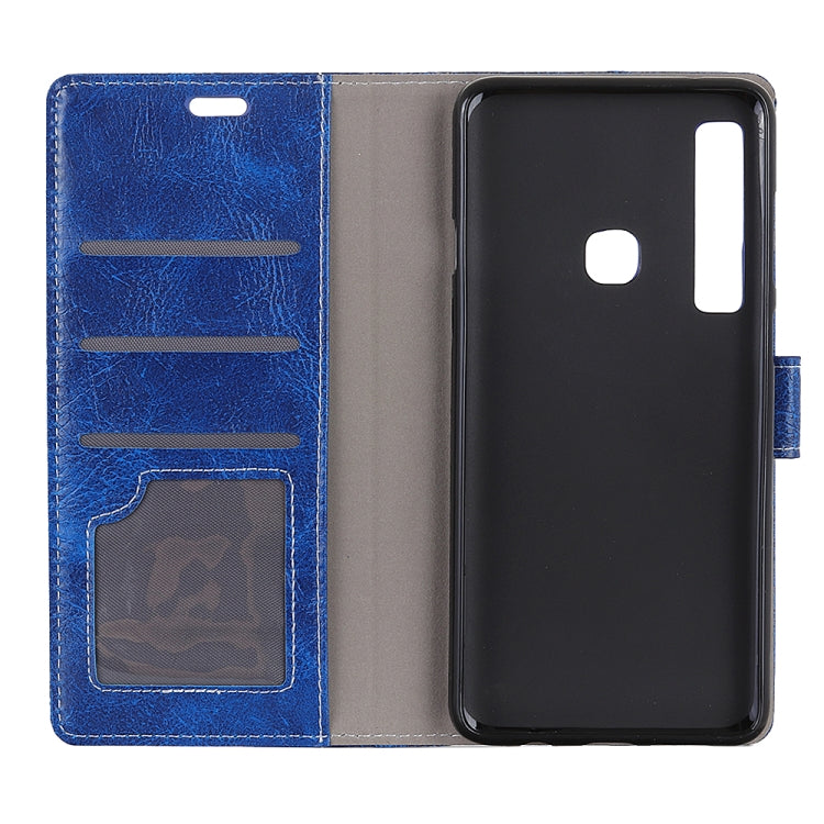 Retro Crazy Horse Texture Horizontal Flip Leather Case for Galaxy A9 (2018) / A9s, with Card Slots & Holder & Photo Frame