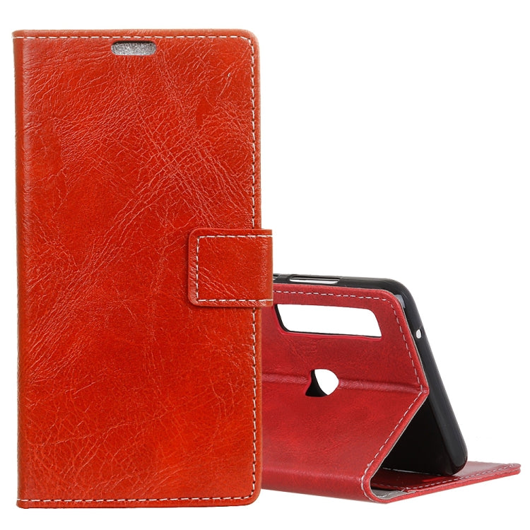 Retro Crazy Horse Texture Horizontal Flip Leather Case for Galaxy A9 (2018) / A9s, with Card Slots & Holder & Photo Frame