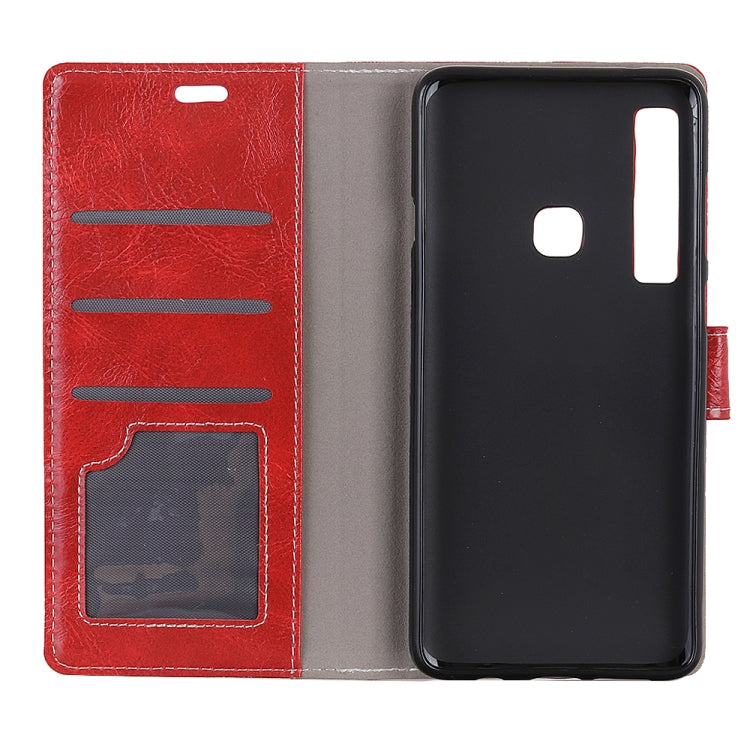 Retro Crazy Horse Texture Horizontal Flip Leather Case for Galaxy A9 (2018) / A9s, with Card Slots & Holder & Photo Frame