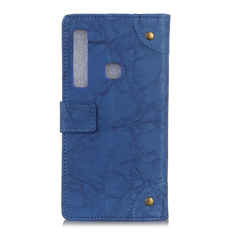 Copper Buckle Retro Crazy Horse Texture Horizontal Flip Leather Case for Galaxy A9 (2018) / A9s, with Holder & Card Slots & Wallet