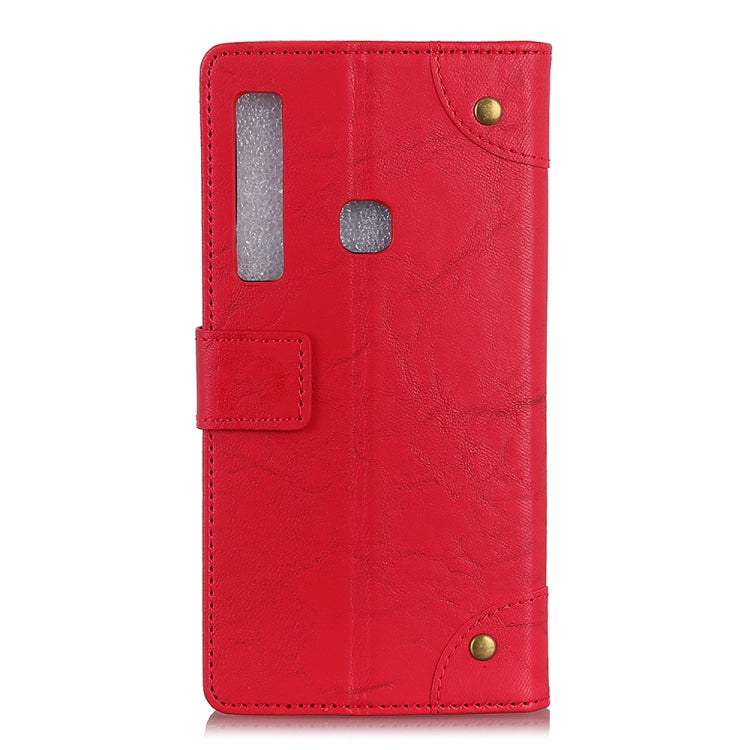 Copper Buckle Retro Crazy Horse Texture Horizontal Flip Leather Case for Galaxy A9 (2018) / A9s, with Holder & Card Slots & Wallet