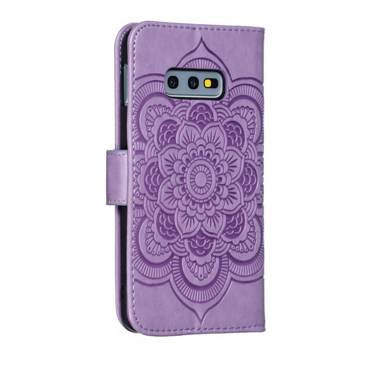 Mandala Embossing Pattern Horizontal Flip Leather Case for Galaxy S10e, with Holder & Card Slots & Wallet & Photo Frame