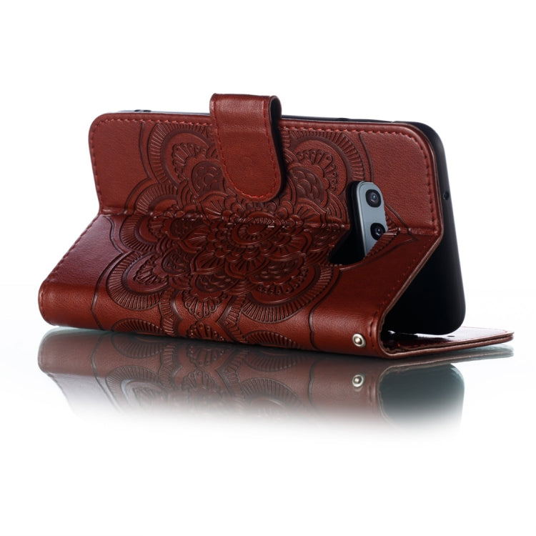 Mandala Embossing Pattern Horizontal Flip Leather Case for Galaxy S10e, with Holder & Card Slots & Wallet & Photo Frame