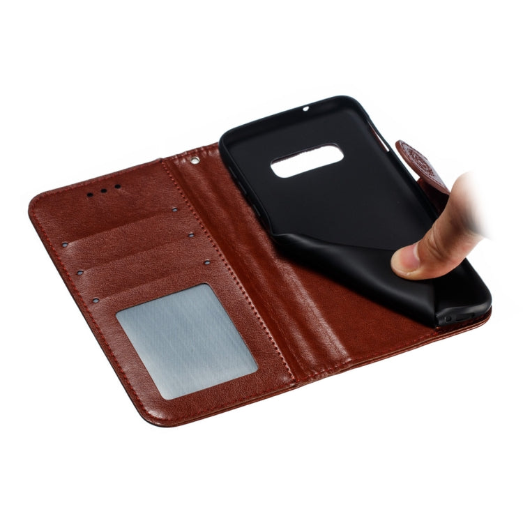 Mandala Embossing Pattern Horizontal Flip Leather Case for Galaxy S10e, with Holder & Card Slots & Wallet & Photo Frame