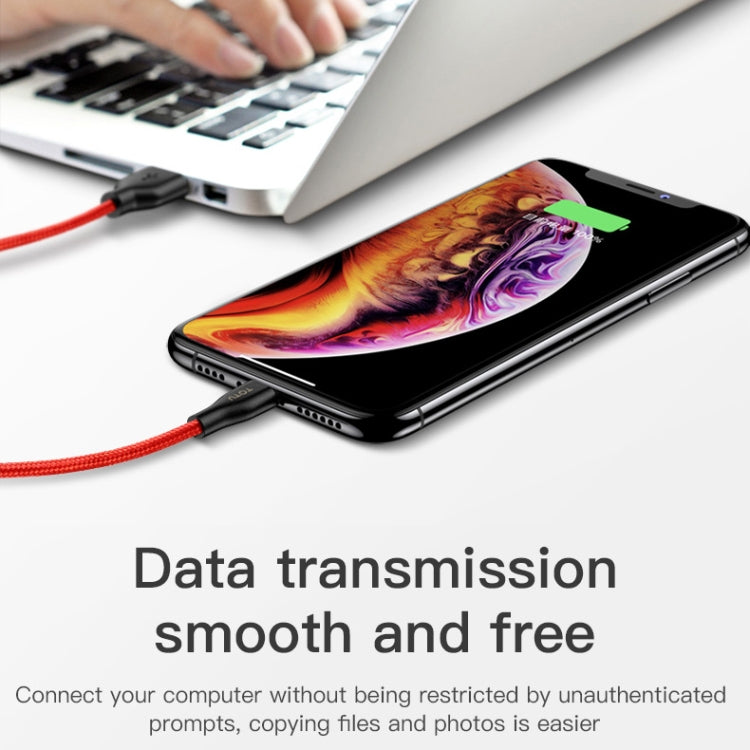 TOTUDESIGN BMA-025 Wing Series 2.4A Micro USB Weaving Charging Cable, Length: 1m