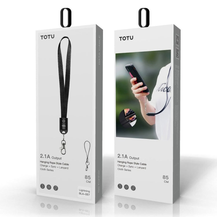 TOTUDESIGN BTA-025 Cloth Series Hanging Rope Style 85CM 2.1A USB-C / Type-C to USB Data Sync Charging Cable