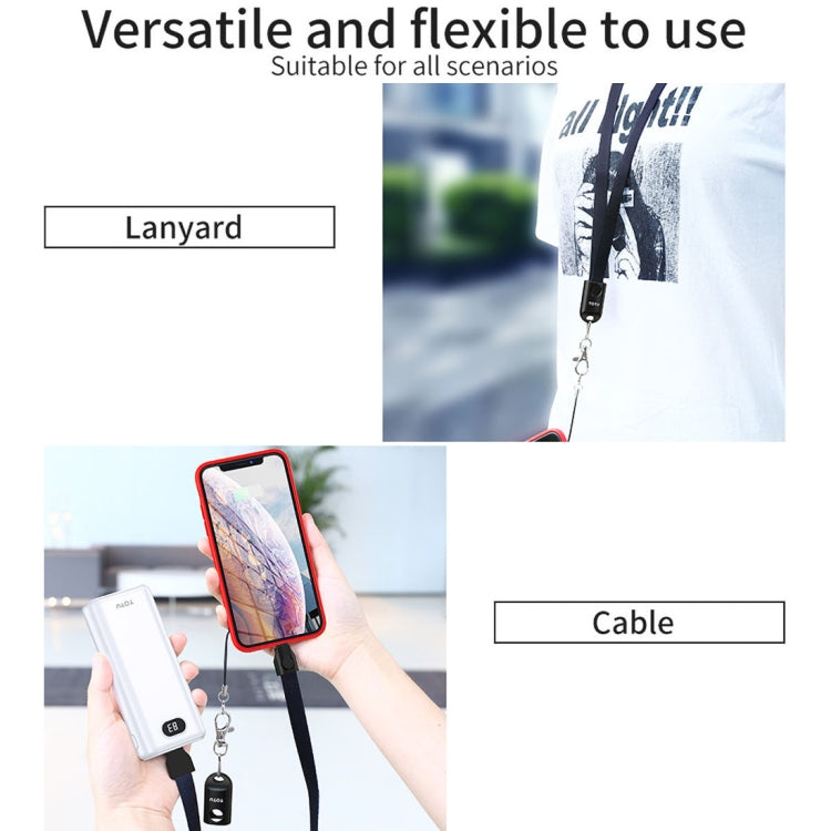 TOTUDESIGN BTA-025 Cloth Series Hanging Rope Style 85CM 2.1A USB-C / Type-C to USB Data Sync Charging Cable