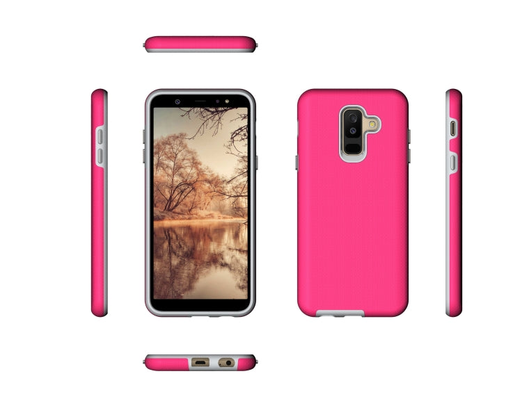 Anti-slip Armor Texture TPU + PC Case for Samsung Galaxy A6+ (2018)