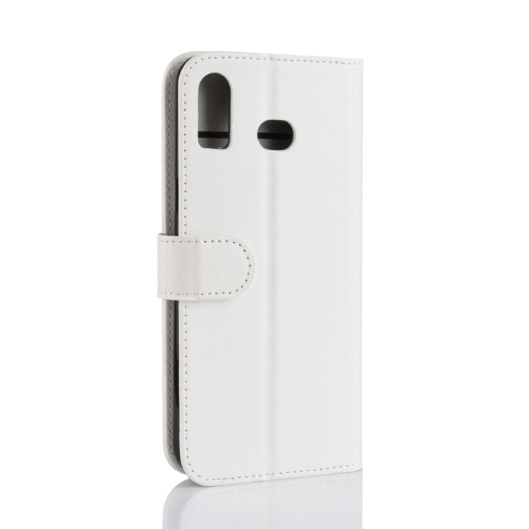 R64 Texture Single Fold Horizontal Flip Leather Case for Galaxy A6S, with Holder & Card Slots & Wallet